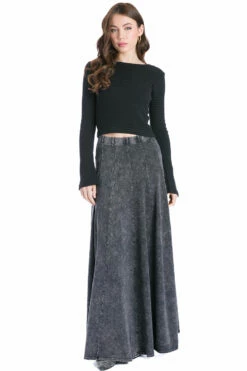 Vintage Stripe Bell Sleeve Ribbed T -Outlet Hard Tail Forever Store 172s black 3