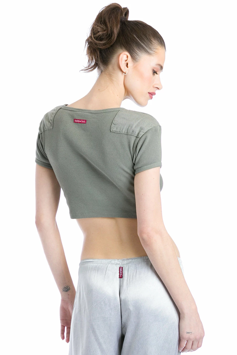 Vintage Short Sleeve Shoulder Panel Crop T 4 Vintage Short Sleeve Shoulder Panel Crop T - Image 2