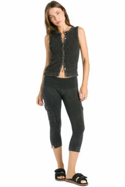 Vintage Stripe Rib Snap Tank/Vest 10 Vintage Stripe Rib Snap Tank/Vest -Outlet Hard Tail Forever Store 237s mineral wash 6 4