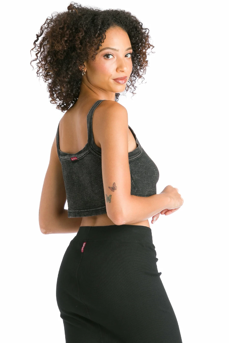 Vintage Thermal Snap Front Crop Tank 4 Vintage Thermal Snap Front Crop Tank - Image 2