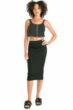 Vintage Thermal Snap Front Crop Tank 10 Vintage Thermal Snap Front Crop Tank -Outlet Hard Tail Forever Store 246 mineral wash 6 4