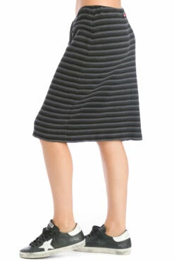 Vintage Stripe Thermal Snap Front Skirt -Outlet Hard Tail Forever Store 275s onyx 5