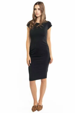 Sexy Ruched Cap Sleeve Dress