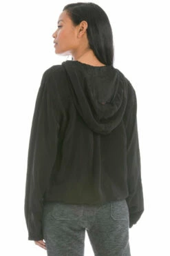 Slouchy Zip Hoodie -Outlet Hard Tail Forever Store bem26 black 3