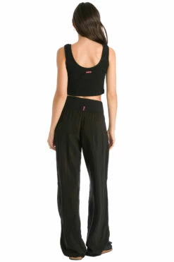 Flat Waist Bemberg Pant -Outlet Hard Tail Forever Store bem27 black 6