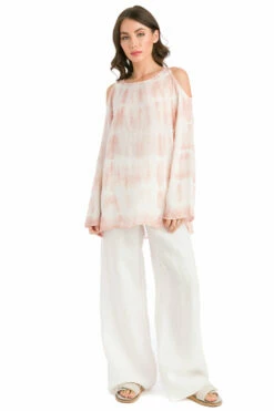 Open Shoulder Poet Top -Outlet Hard Tail Forever Store bem46 bamboo lines 2 5