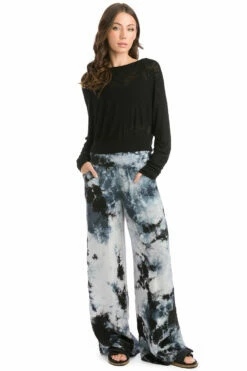 Flat Waist Wide Leg Jean Pant -Outlet Hard Tail Forever Store bem48 lightning iceberg 3 4