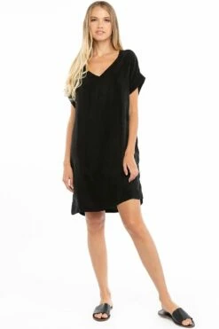 V Neck Shift Dress
