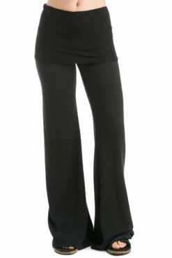 Long Rib Rolldown Lightweight Fleece Sweatpant -Outlet Hard Tail Forever Store bril11 black 3