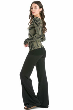 Long Rib Rolldown Lightweight Fleece Sweatpant -Outlet Hard Tail Forever Store bril11 black 4