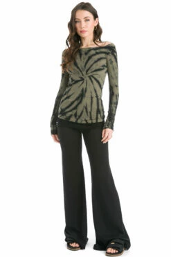 Long Rib Rolldown Lightweight Fleece Sweatpant -Outlet Hard Tail Forever Store bril11 black 5