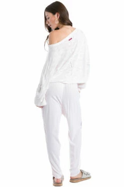 Slouchy Racer Stripe Drop Crotch Pant -Outlet Hard Tail Forever Store chev04 blush 5