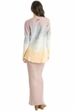 Easy Fit Ribbed Column Maxi Skirt -Outlet Hard Tail Forever Store cmr05 mauve 3