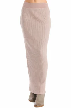 Easy Fit Ribbed Column Maxi Skirt -Outlet Hard Tail Forever Store cmr05 mauve 4