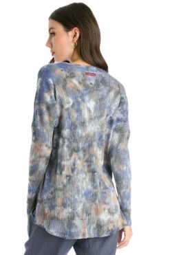 Long Sleeve Ribbed Hi-Lo Slouchy Pullover 9 Long Sleeve Ribbed Hi-Lo Slouchy Pullover -Outlet Hard Tail Forever Store cmr09 kaleidoscope wash 1 3