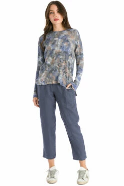 Long Sleeve Ribbed Hi-Lo Slouchy Pullover 10 Long Sleeve Ribbed Hi-Lo Slouchy Pullover -Outlet Hard Tail Forever Store cmr09 kaleidoscope wash 1 4