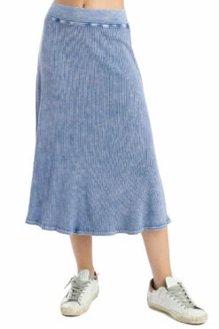 Ribbed Midi Skater Skirt -Outlet Hard Tail Forever Store cmr14 mineral wash 7 3