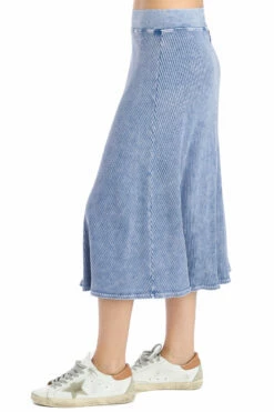 Ribbed Midi Skater Skirt -Outlet Hard Tail Forever Store cmr14 mineral wash 7 4