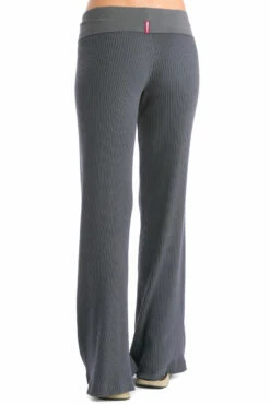 Rolldown Ribbed Flare Pant -Outlet Hard Tail Forever Store cmr33 onyx 3