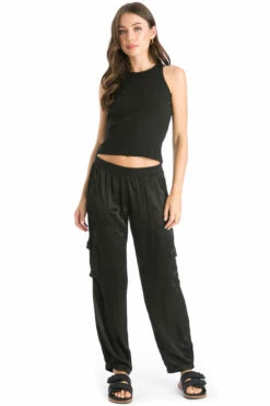 Ribbed Crop Tank -Outlet Hard Tail Forever Store cmr39 black 4