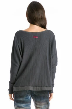 Long Sleeve Open V Ribbed Pullover 11 Long Sleeve Open V Ribbed Pullover -Outlet Hard Tail Forever Store cmr41 onyx 3