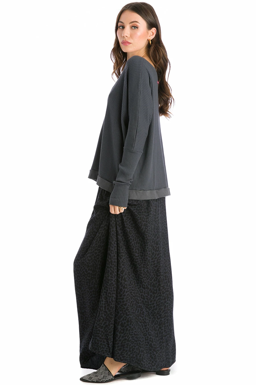 Long Sleeve Open V Ribbed Pullover 8 Long Sleeve Open V Ribbed Pullover - Image 6