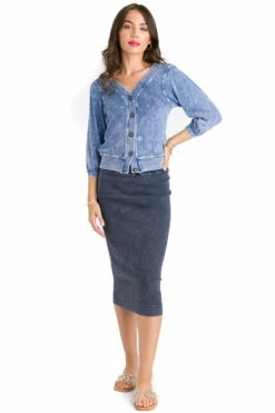 Calf Length Pencil Skirt