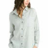 2 Pocket Linen Shirt -Outlet Hard Tail Forever Store fli03 dove 1