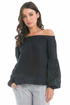 Off Shoulder Linen Top