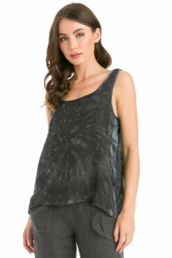 Satin Inset Linen Tank