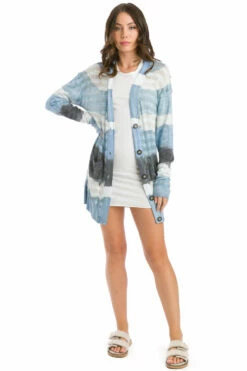 JV Stripe Combo Sweater Cardigan