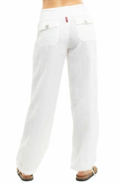Slouchy Cargo Linen Pant -Outlet Hard Tail Forever Store l208 white 3
