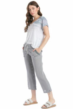 Slouchy Cargo Linen Crop Pant -Outlet Hard Tail Forever Store l218 nickel 5
