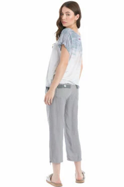 Slouchy Cargo Linen Crop Pant -Outlet Hard Tail Forever Store l218 nickel 6