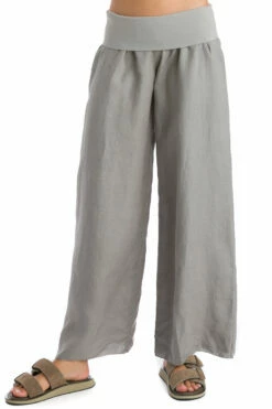 Rolldown Full Leg Linen Pant