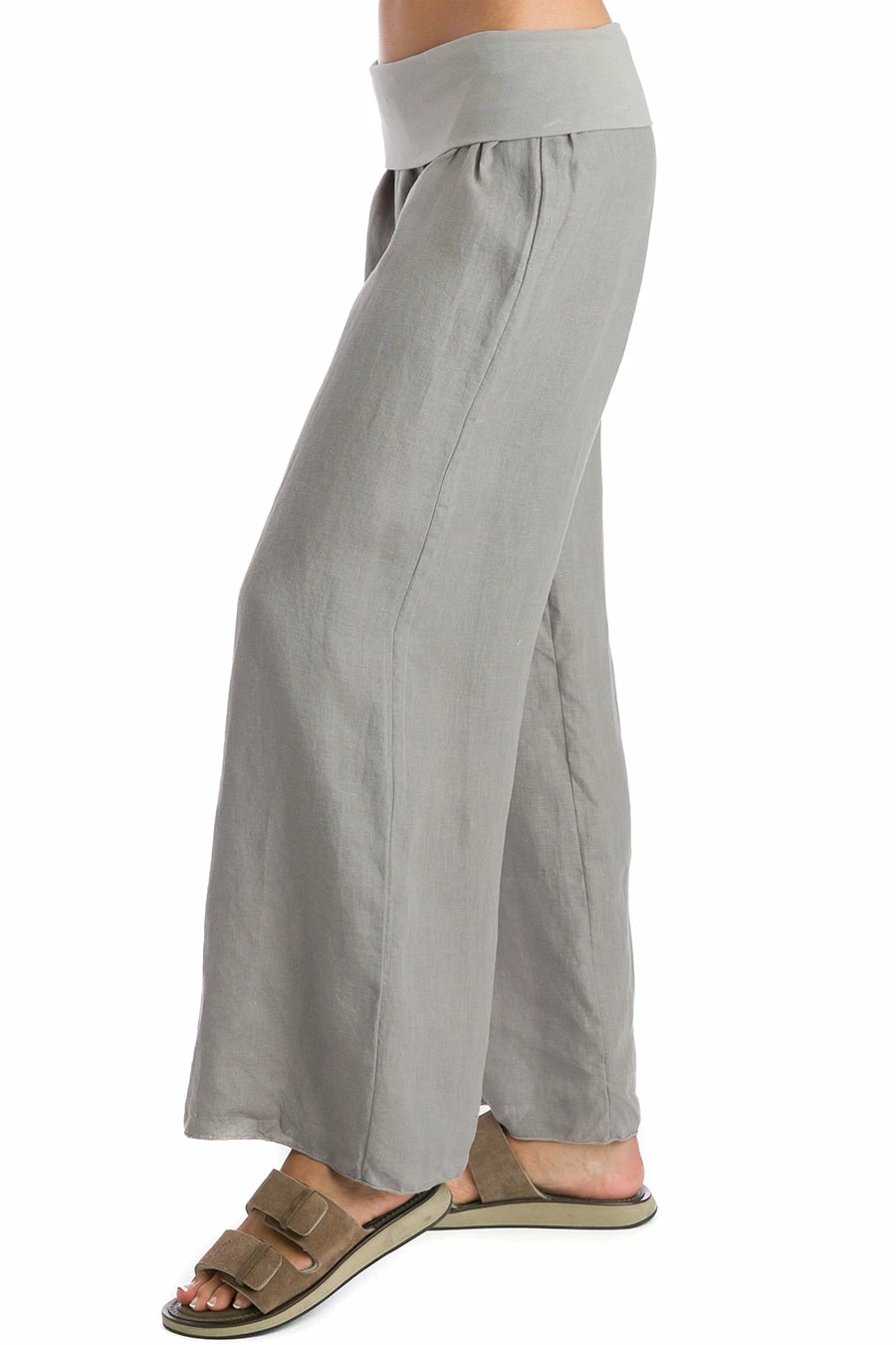 Rolldown Full Leg Linen Pant 4 Rolldown Full Leg Linen Pant - Image 2