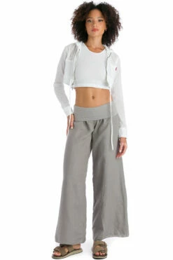 Rolldown Full Leg Linen Pant 12 Rolldown Full Leg Linen Pant -Outlet Hard Tail Forever Store l223 nickel 4