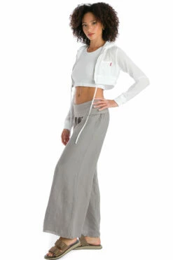 Rolldown Full Leg Linen Pant 13 Rolldown Full Leg Linen Pant -Outlet Hard Tail Forever Store l223 nickel 5