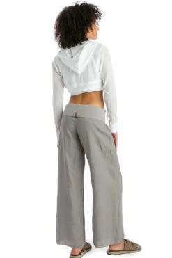 Rolldown Full Leg Linen Pant 14 Rolldown Full Leg Linen Pant -Outlet Hard Tail Forever Store l223 nickel 6