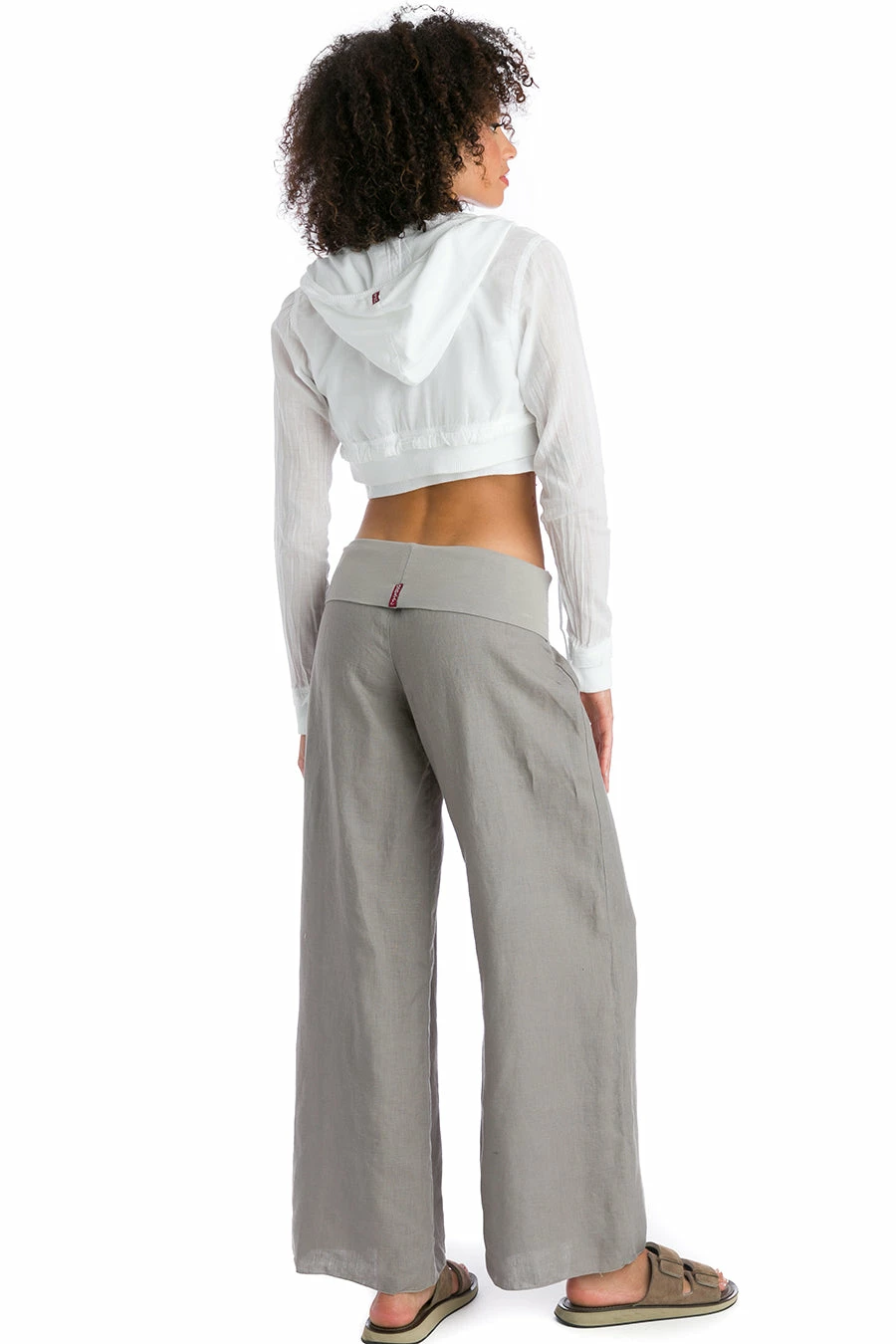Rolldown Full Leg Linen Pant 8 Rolldown Full Leg Linen Pant - Image 6