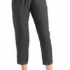 Paper Bag Crop Linen Pant -Outlet Hard Tail Forever Store l235 onyx 1