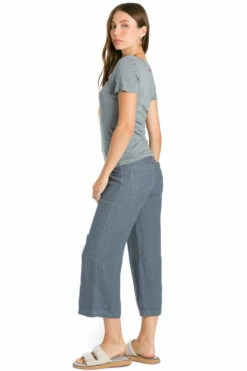 Darted Flare Crop Linen Pant -Outlet Hard Tail Forever Store l244 glass 5