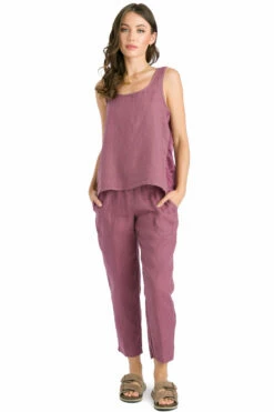 Slim Crop Linen Pant -Outlet Hard Tail Forever Store l246 crush 4