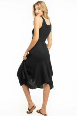 Lanai Linen Dress -Outlet Hard Tail Forever Store l261 black 3