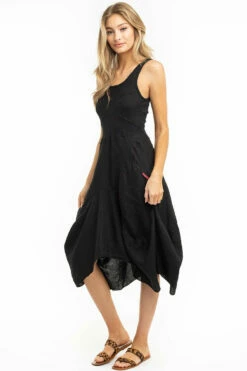 Lanai Linen Dress -Outlet Hard Tail Forever Store l261 black 4