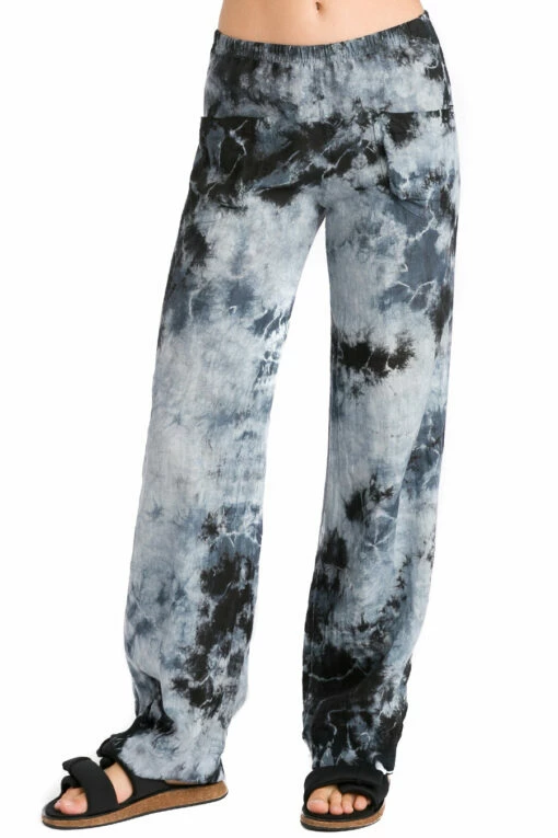 Pocket Front Fatigue Linen Pant -Outlet Hard Tail Forever Store l503 lightning iceberg 3 1