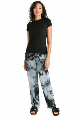 Pocket Front Fatigue Linen Pant -Outlet Hard Tail Forever Store l503 lightning iceberg 3 4