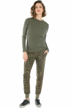 Leopard Weekend Jogger -Outlet Hard Tail Forever Store leoft06 olive 4