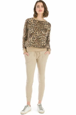 Leopard Weekend Sweatshirt -Outlet Hard Tail Forever Store leoft12 camel 4