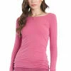Long Sleeve Fitted Raw Edge Lightweight T -Outlet Hard Tail Forever Store lmj16 guava 1